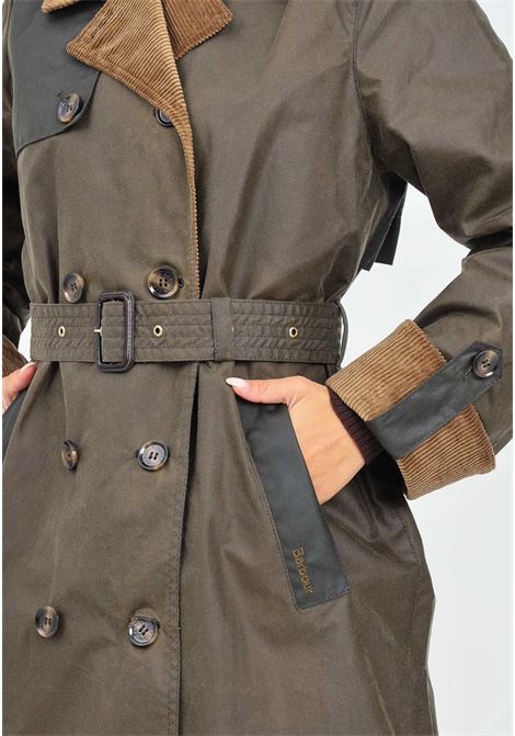 Trench cerato Brackley verde oliva da donna BARBOUR | 242 - LWX1399 LWXSN91